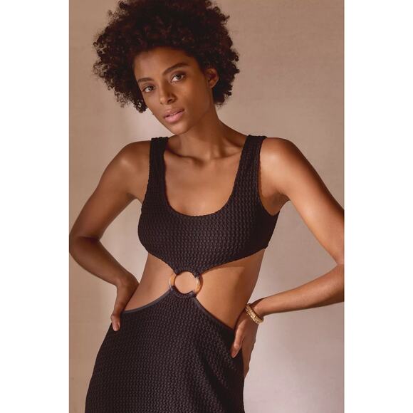 Montce Ky Sleeveless Cutout Dress Black Crochet Size Large NWOT O-Ring - Picture 4 of 16